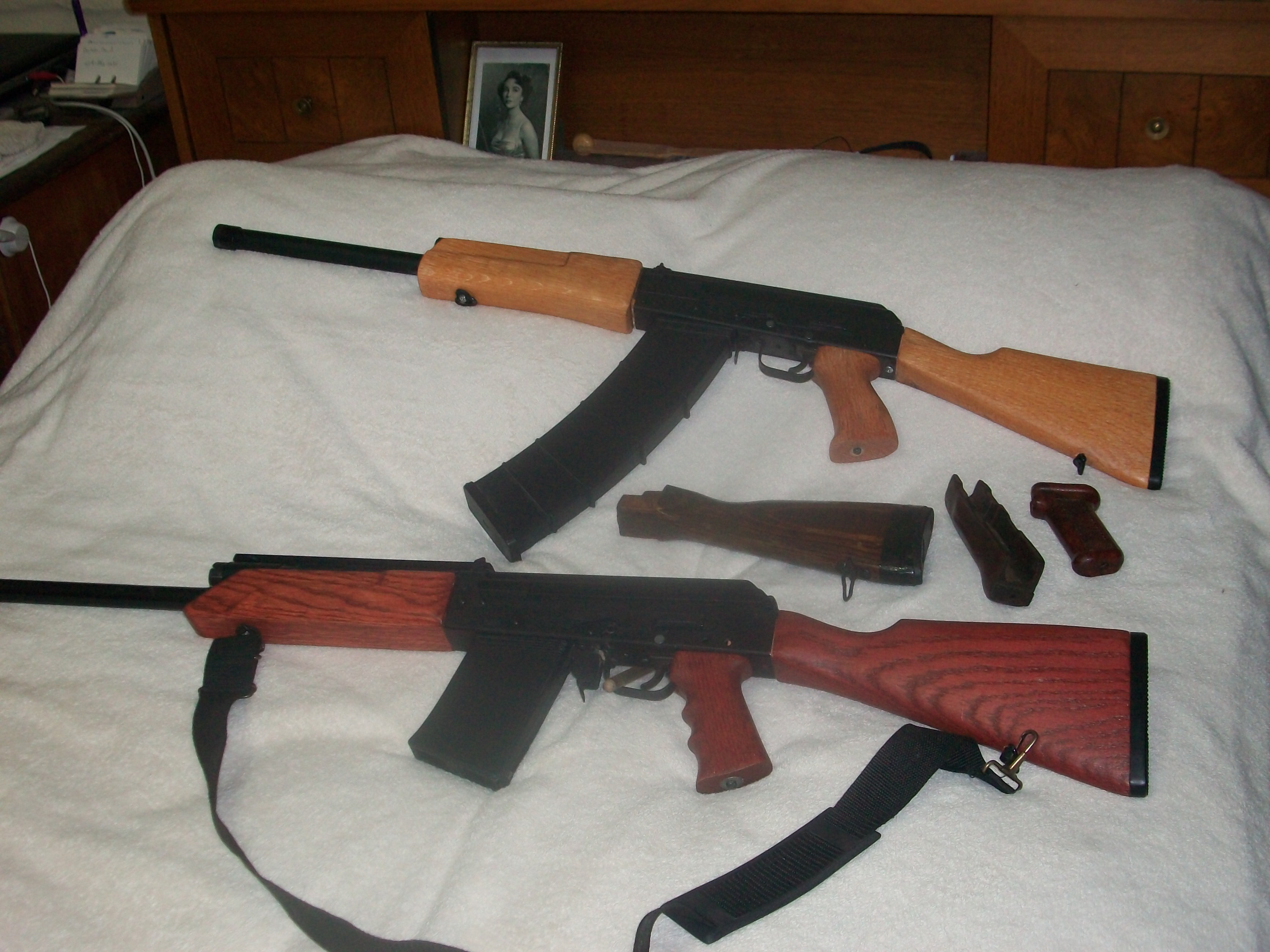 S12 wooden AK setup Saiga12